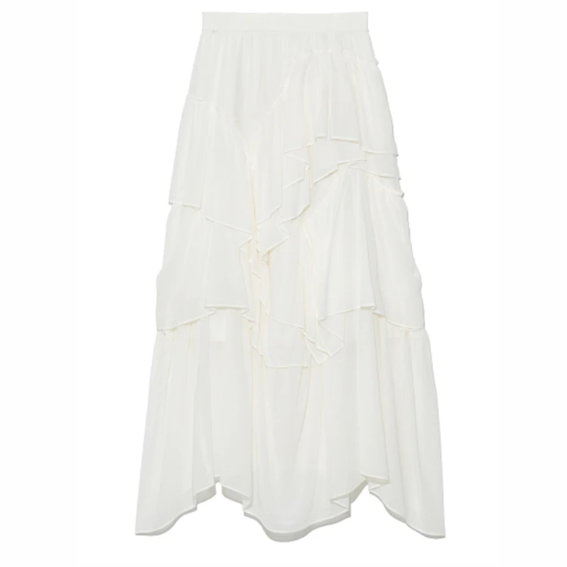 Japan Style Skirts Women Irregular Ruffles Patchwork Elastic High Waist Mid Calf Lady Jupe Loose Casual Female Bottoms 80154
Japan Style Skirts Women Irregular Ruffles Patchwork Elastic High Waist Mid Calf Lady Jupe Loose Casual Female Bottoms 80154