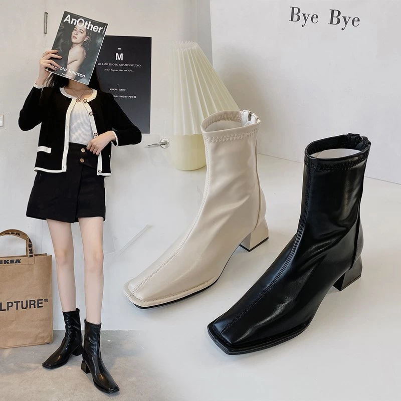 2021 New Autumn Square Heel Ankle Boots Women's Classic Back Zipper Chelsea Ankle Boots Retro Simple Square Toe Martin Boots
2021 New Autumn Square Heel Ankle Boots Women's Classic Back Zipper Chelsea Ankle Boots Retro Simple Square Toe Martin Boots