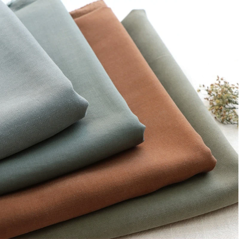 Wash water mist feeling heavy silk linen fabric solid color cotton linen dress garment fabric
Wash water mist feeling heavy silk linen fabric solid color cotton linen dress garment fabric