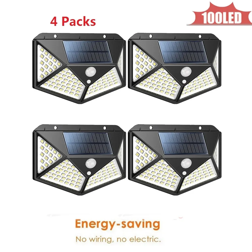 1-4pcs 100LED Solar Powered Wall Light PIR Motion Sensor Street Outdoor IP65 Waterproof Pathway Garden Fence Lamp With 3Modes
1-4pcs 100LED Solar Powered Wall Light PIR Motion Sensor Street Outdoor IP65 Waterproof Pathway Garden Fence Lamp With 3Modes