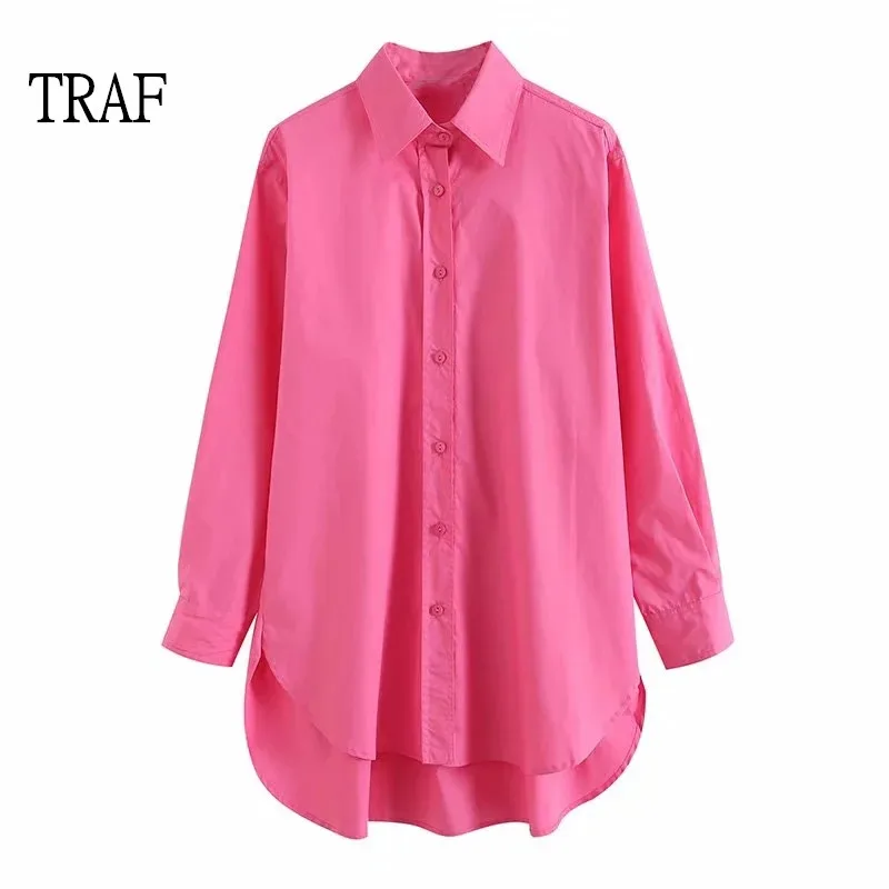 TRAF Women Blouses 2021 Spring Loose Solid Simple Long Sleeve Top Y2k Casual Women Clothing Oversized Female Shirts Blusas
TRAF Women Blouses 2021 Spring Loose Solid Simple Long Sleeve Top Y2k Casual Women Clothing Oversized Female Shirts Blusas
