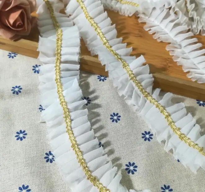 1Yards High Quality Lace Fabric 2.5cm / 4cm Gold Lace Applique Sewing Trim Wedding Dress Lace Fabric Ribbon Crafts Materials ZA7
1Yards High Quality Lace Fabric 2.5cm / 4cm Gold Lace Applique Sewing Trim Wedding Dress Lace Fabric Ribbon Crafts Materials ZA7