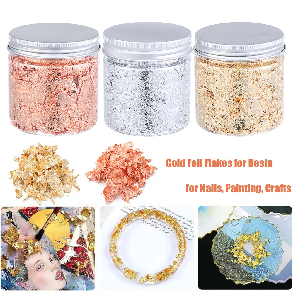 Sequins GlittersFilling Materials Gold Leaf Flake Gold Foil Resin Mold Fillings Gilding Decor Jewelry Making Tool Art Decoration
Sequins GlittersFilling Materials Gold Leaf Flake Gold Foil Resin Mold Fillings Gilding Decor Jewelry Making Tool Art Decoration