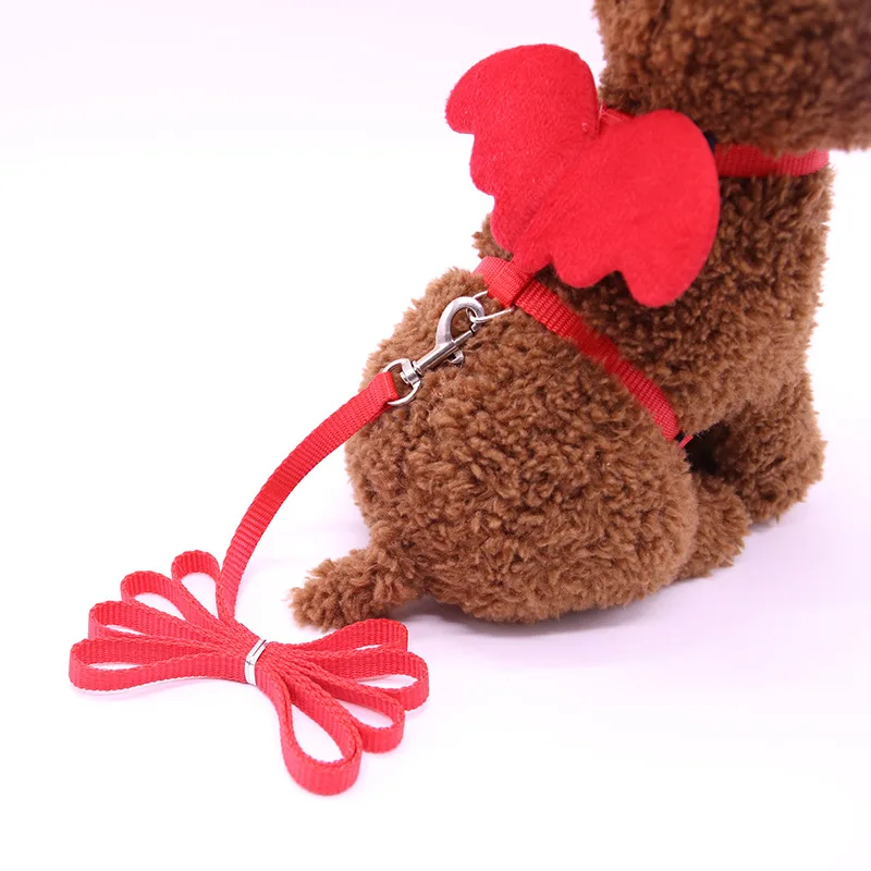 Lovely Angel Pet Dog Leashes Dogs Collar Set Puppy Leads For Small Dogs Cats Adjustable Dog Harness Pet Accessories 
Lovely Angel Pet Dog Leashes Dogs Collar Set Puppy Leads For Small Dogs Cats Adjustable Dog Harness Pet Accessories