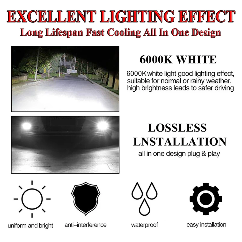 2 x LED H7 CSP Chip Car Headlight Bulbs 60W 12V 24V 6000K 6000Lm Lamp Auto Bulb Light
2 x LED H7 CSP Chip Car Headlight Bulbs 60W 12V 24V 6000K 6000Lm Lamp Auto Bulb Light
