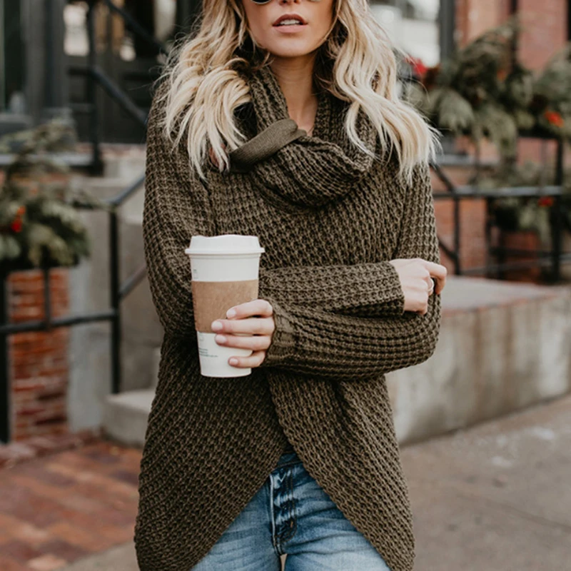 Women Turtleneck Sweaters Winter Casual Irregular Oversized Knitted Pullovers Streetwear Buttons Long Sleeve Solid Female Jumper
Women Turtleneck Sweaters Winter Casual Irregular Oversized Knitted Pullovers Streetwear Buttons Long Sleeve Solid Female Jumper