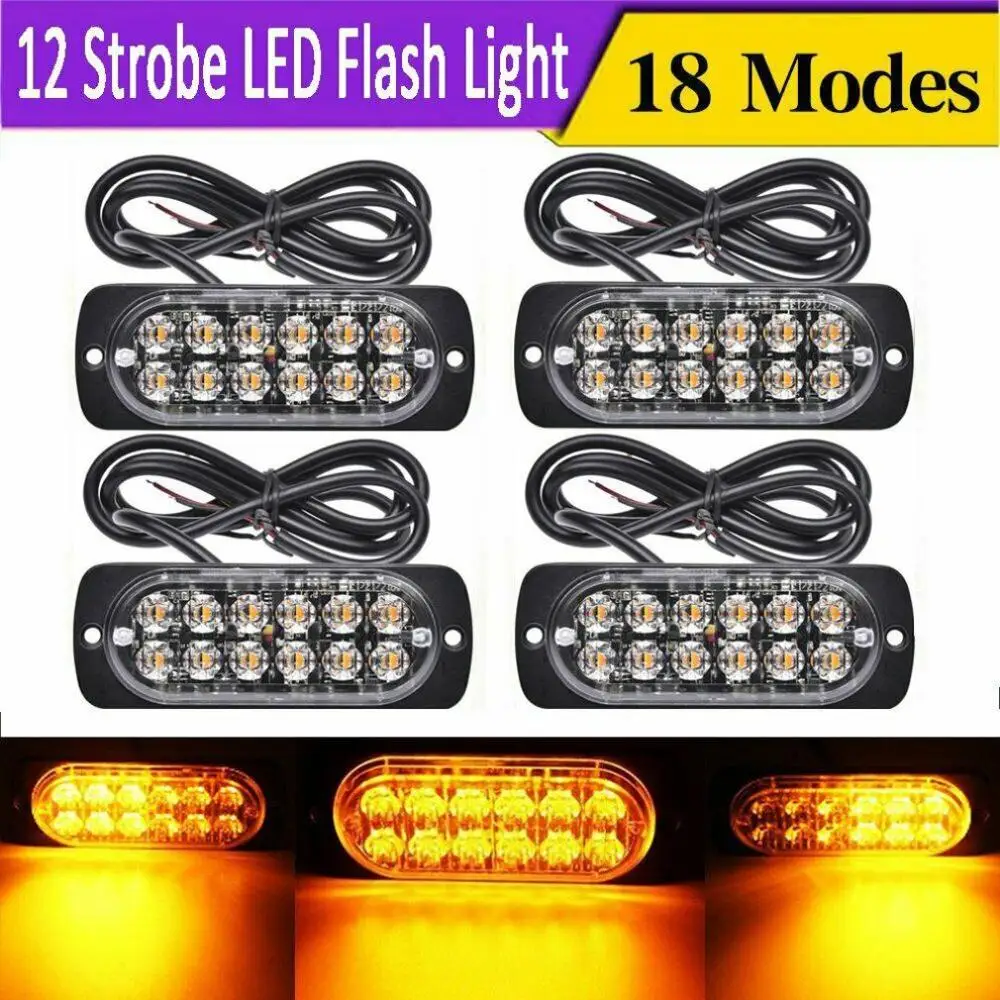4 Pcs 12-Led Amber Flash Flashing Recovery Strobe Car Emergency Signal Led Orange Grill Breakdown Light Fog Light Beacon 4 Pcs 1
4 Pcs 12-Led Amber Flash Flashing Recovery Strobe Car Emergency Signal Led Orange Grill Breakdown Light Fog Light Beacon 4 Pcs 1