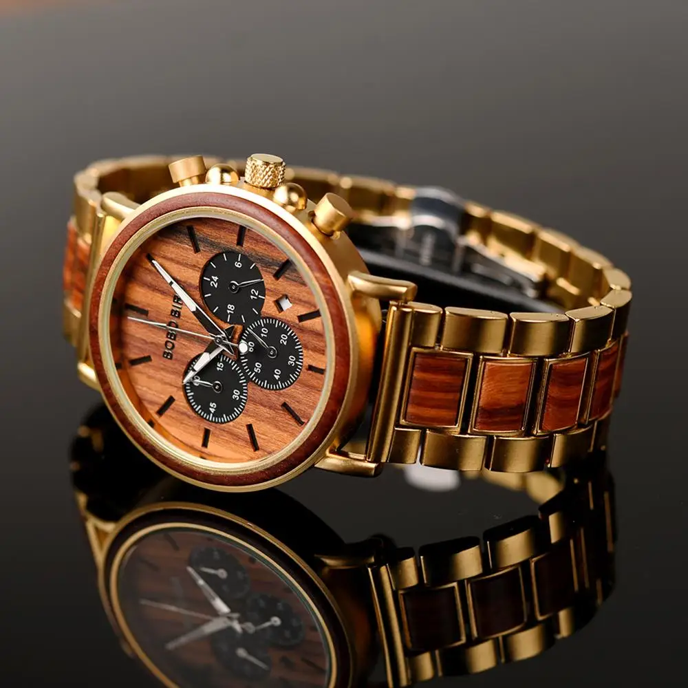 BOBO BIRD Men Watches Stopwatch relojes hombre Wooden Wristwatches Male Show Date erkek kol saati in Gifts Box USA warehouse
BOBO BIRD Men Watches Stopwatch relojes hombre Wooden Wristwatches Male Show Date erkek kol saati in Gifts Box USA warehouse