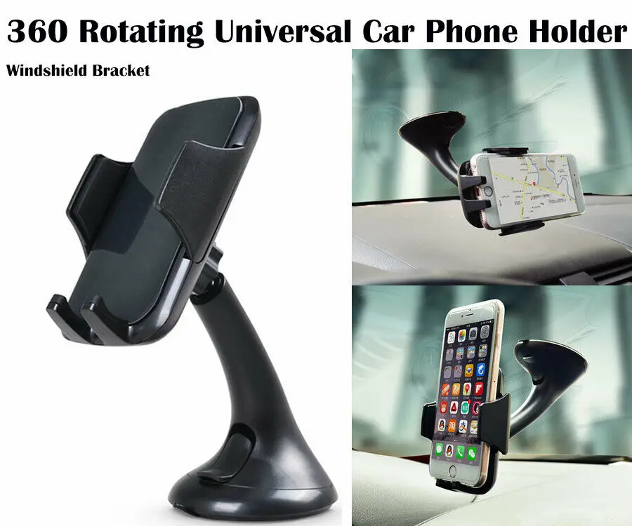 360 Rotating Universal Car Phone Holder Windshield Bracket
360 Rotating Universal Car Phone Holder Windshield Bracket