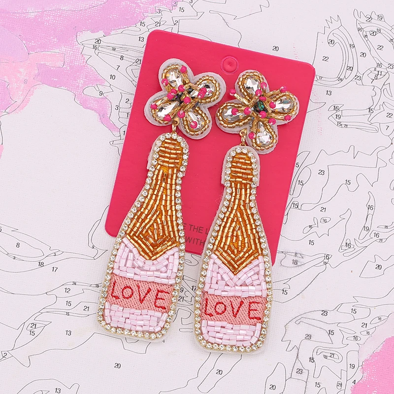 New Wedding Earrings For Women Boho Korean Fashion Chic Big Small White Beads Drop Earing Bijoux Handmade Beads Bottle Earrings
New Wedding Earrings For Women Boho Korean Fashion Chic Big Small White Beads Drop Earing Bijoux Handmade Beads Bottle Earrings