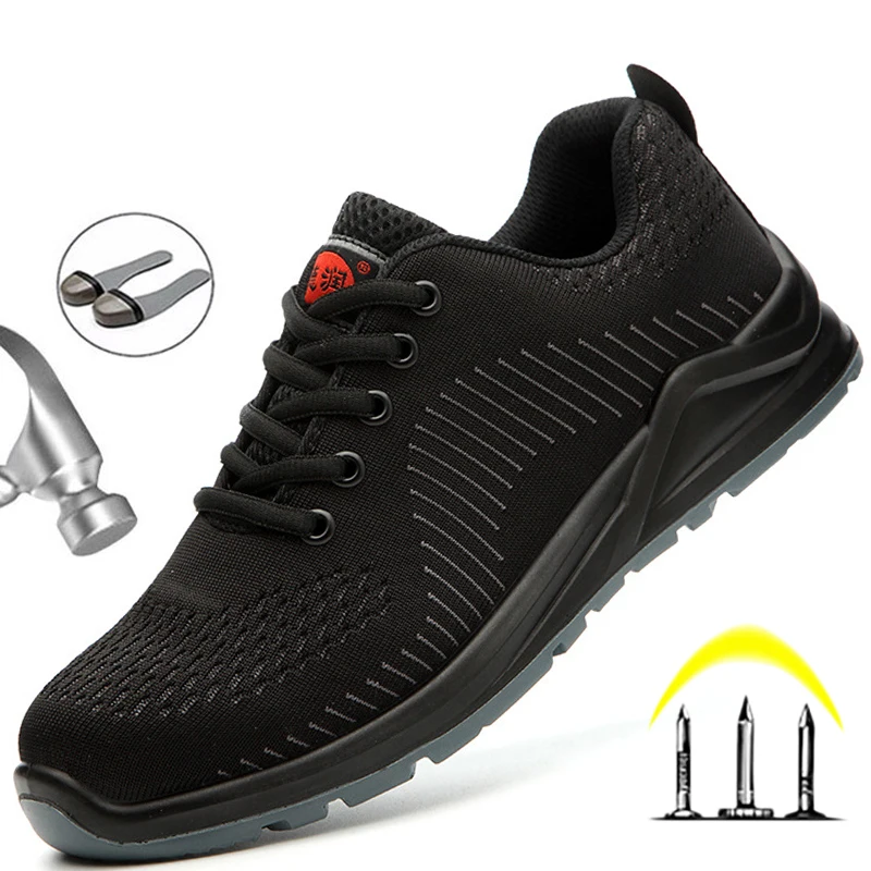 Security Work Shoes Men Safety Boots Puncture Proof Safety Shoes With Steel Toe Anti-smashing Work Boots Man Mesh Work Sneakers
Security Work Shoes Men Safety Boots Puncture Proof Safety Shoes With Steel Toe Anti-smashing Work Boots Man Mesh Work Sneakers