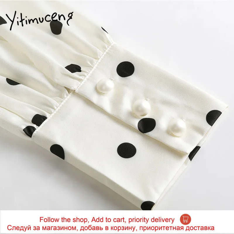 Yitimuceng Polka Dot Blouse Women Button Shirts Loose New Spring 2021 Fashion French Clothes Notched Long Sleeve Chiffon Tops
Yitimuceng Polka Dot Blouse Women Button Shirts Loose New Spring 2021 Fashion French Clothes Notched Long Sleeve Chiffon Tops