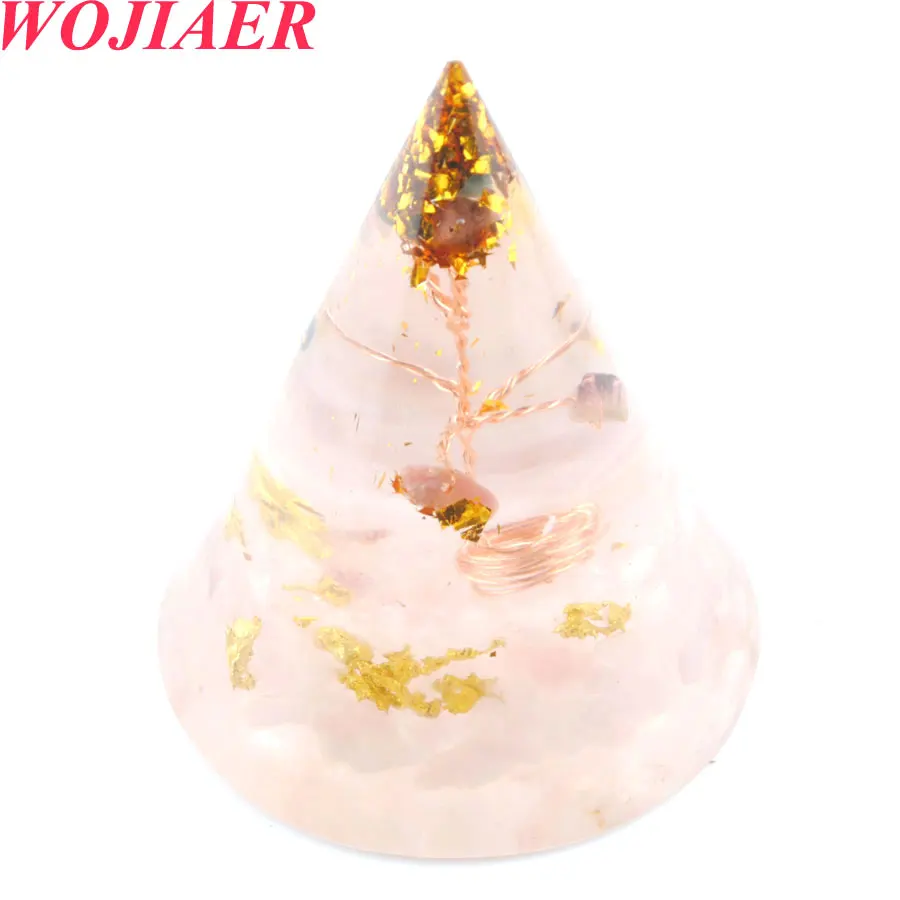 WOJIAER Orgonite Pyramid Energy Converter Orgone Resin Natural Rose Quartz Gravel Stones Balance Healing for Home Decor PO9307
WOJIAER Orgonite Pyramid Energy Converter Orgone Resin Natural Rose Quartz Gravel Stones Balance Healing for Home Decor PO9307