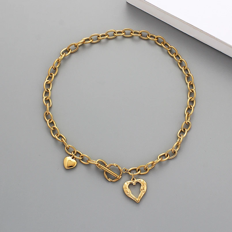 New Style Titanium Steel Double Love Wings Titanium Steel Necklace Fashion Jewelry European and American Party Accessories
New Style Titanium Steel Double Love Wings Titanium Steel Necklace Fashion Jewelry European and American Party Accessories