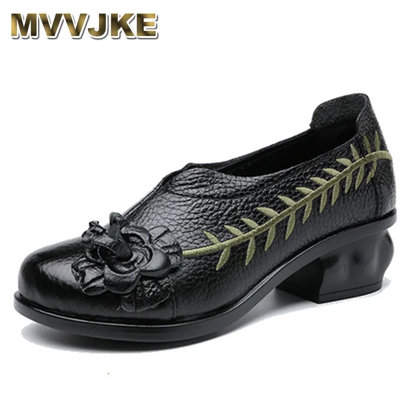 MVVJKE 2020 genuine leather Vintage hand embroider women casual pumps lace-up ladies high heel shoes women shoes 
MVVJKE 2020 genuine leather Vintage hand embroider women casual pumps lace-up ladies high heel shoes women shoes