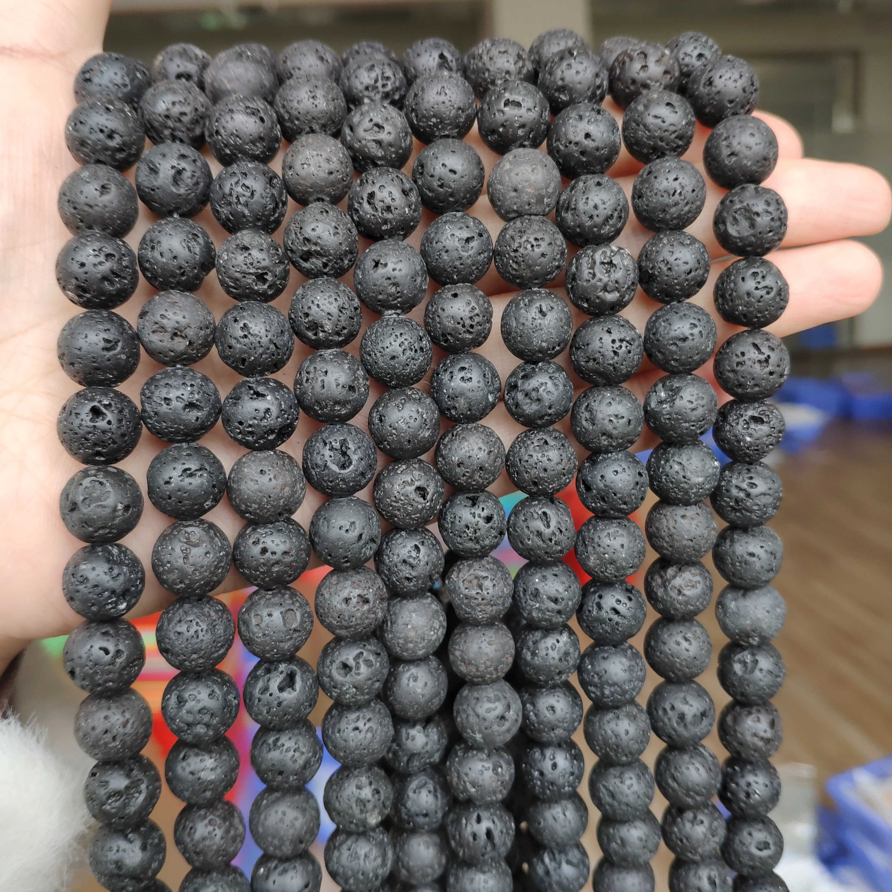 4/6/8/10/12/14mm Natural Lava Rock Round Black Loose Beads Natural Stone Beads For DIY Necklace Bracelet Jewelry Making
4/6/8/10/12/14mm Natural Lava Rock Round Black Loose Beads Natural Stone Beads For DIY Necklace Bracelet Jewelry Making