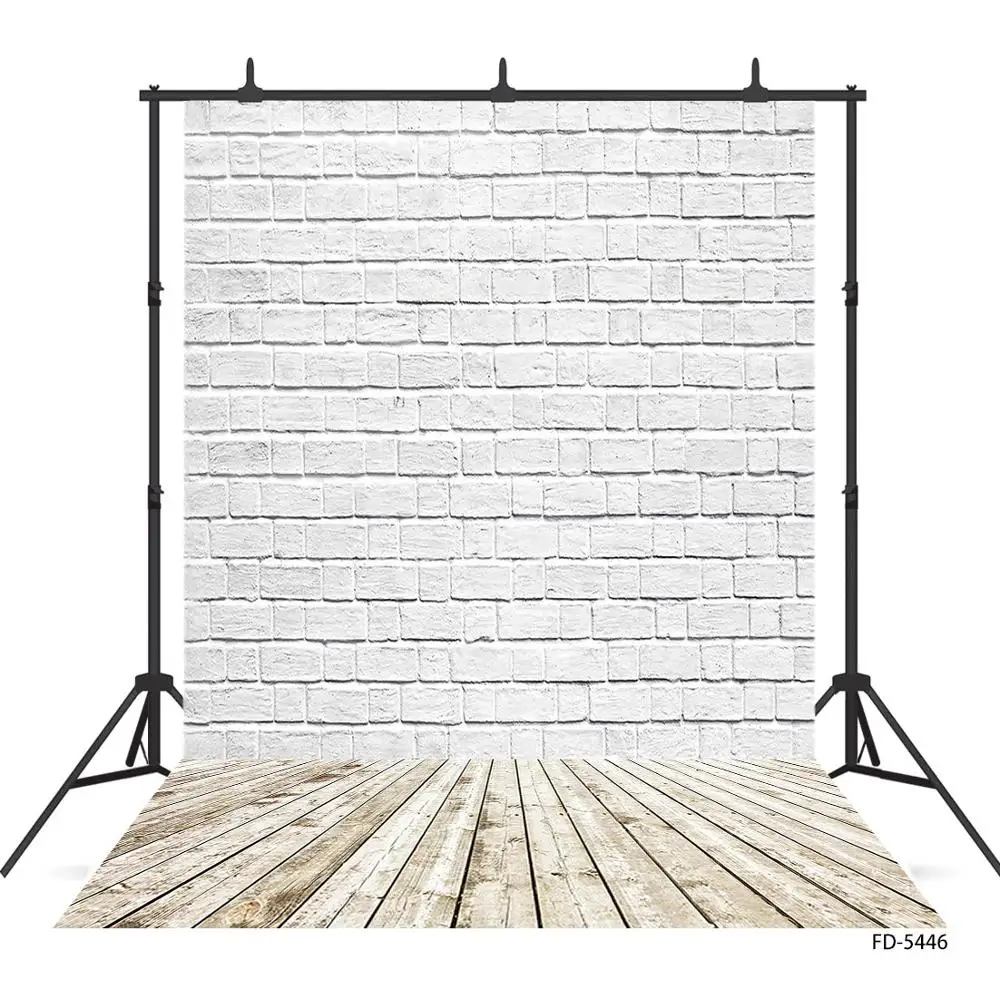 

Photography Background Brick Wall Wooden Plank Floor Baby Children Portrait Computer Printed Backdrops Photobooth Photo Studio
