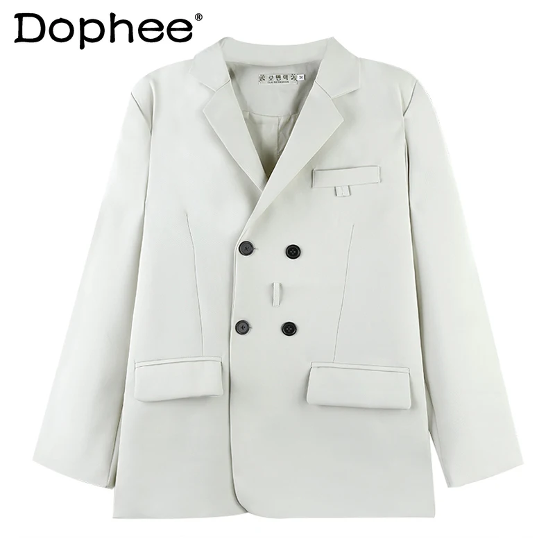 Black and White Jacket for Women 2021 Spring Autumn New Fashion Elegant Blazer Korean Style Loose All-match Double Breasted Suit
Black and White Jacket for Women 2021 Spring Autumn New Fashion Elegant Blazer Korean Style Loose All-match Double Breasted Suit
