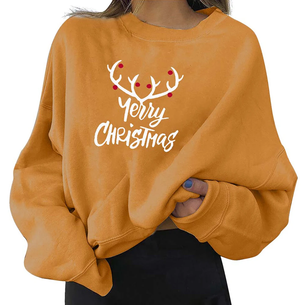Christmas Fleece Sweatshirt Women Letter Merry Christmas Antler Tops Long Sleeve Sweatshirt Casual Pullover Women Clothing
Christmas Fleece Sweatshirt Women Letter Merry Christmas Antler Tops Long Sleeve Sweatshirt Casual Pullover Women Clothing