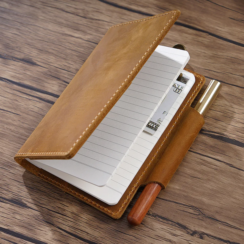 Brown Leather Notebook Handmade Portable Travel Notebook Retro Cowhide Cover Diary Outside Write Book Office Festival Men Gift
Brown Leather Notebook Handmade Portable Travel Notebook Retro Cowhide Cover Diary Outside Write Book Office Festival Men Gift