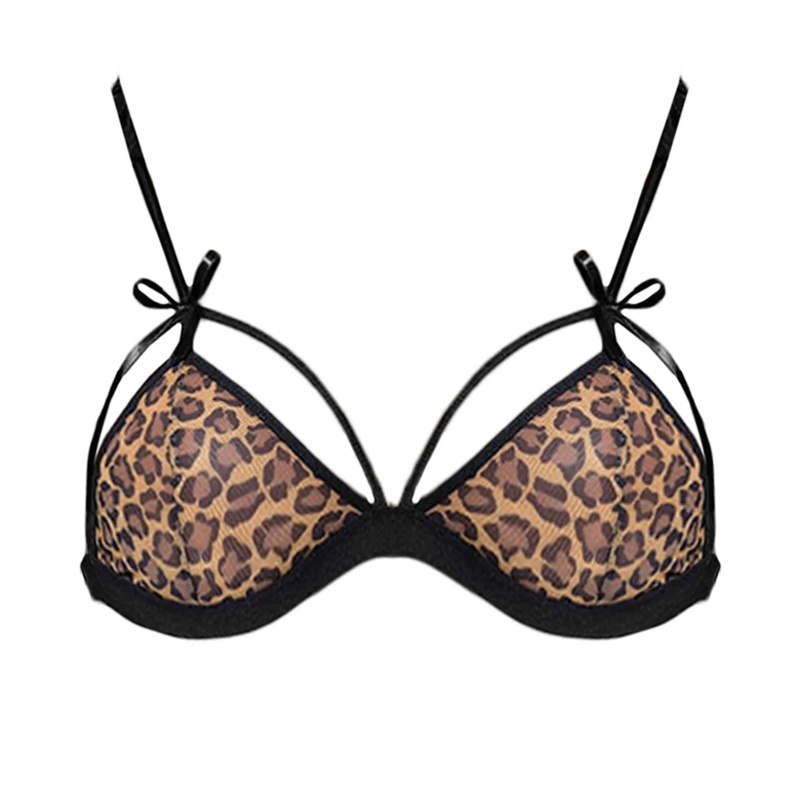 Womens Sexy Leopard Wireless Bra Lingerie Set Thong With Garter Collar Sleepwear
Womens Sexy Leopard Wireless Bra Lingerie Set Thong With Garter Collar Sleepwear