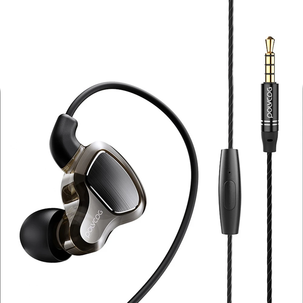 FDBRO HIFI Earbuds With Microphone 3.5mm Wired Bass Ear Hook Earphones Noise Cancelling D5 Pro Running Sport In-Ear Headset | Электроника