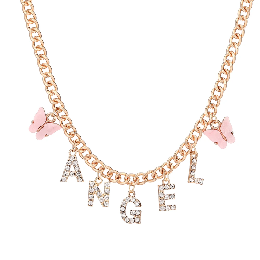 VG 6YM The New English Alphabet And Butterfly Ladies Necklace Good-Looking Girl Birthday Present Jewelry Dropshipping Gifts
VG 6YM The New English Alphabet And Butterfly Ladies Necklace Good-Looking Girl Birthday Present Jewelry Dropshipping Gifts