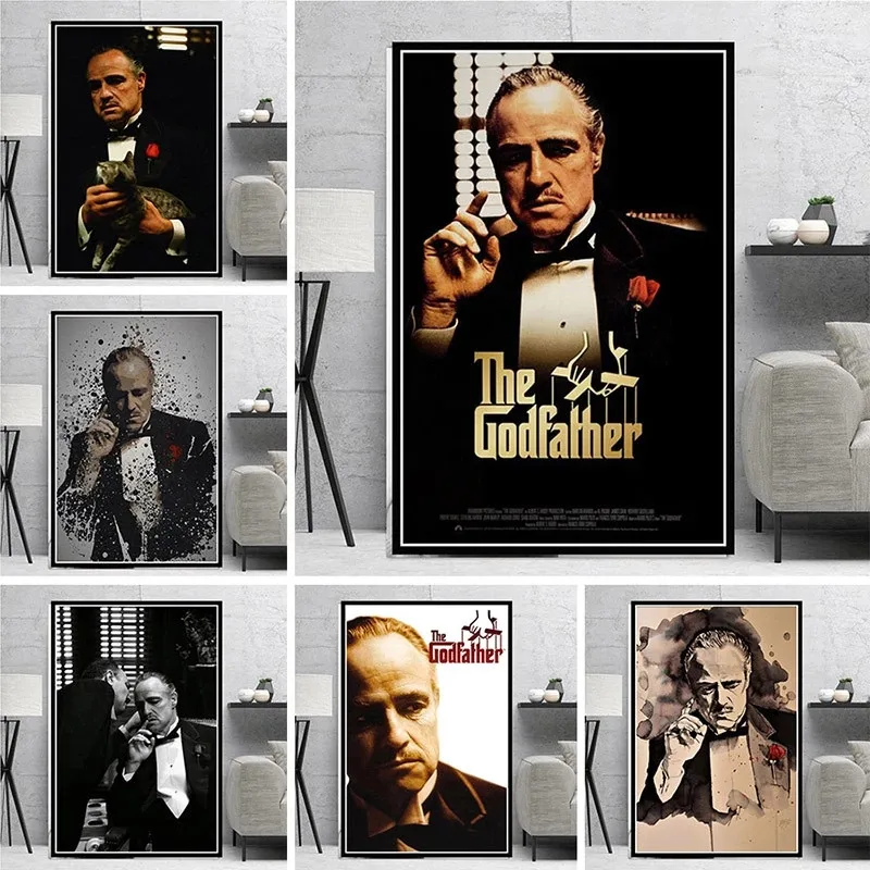Classic Hot Movie The Godfather Posters and Prints Gangster Actor Canvas Painting Wall Art Picture for Living Room Decor Cuadros
Classic Hot Movie The Godfather Posters and Prints Gangster Actor Canvas Painting Wall Art Picture for Living Room Decor Cuadros