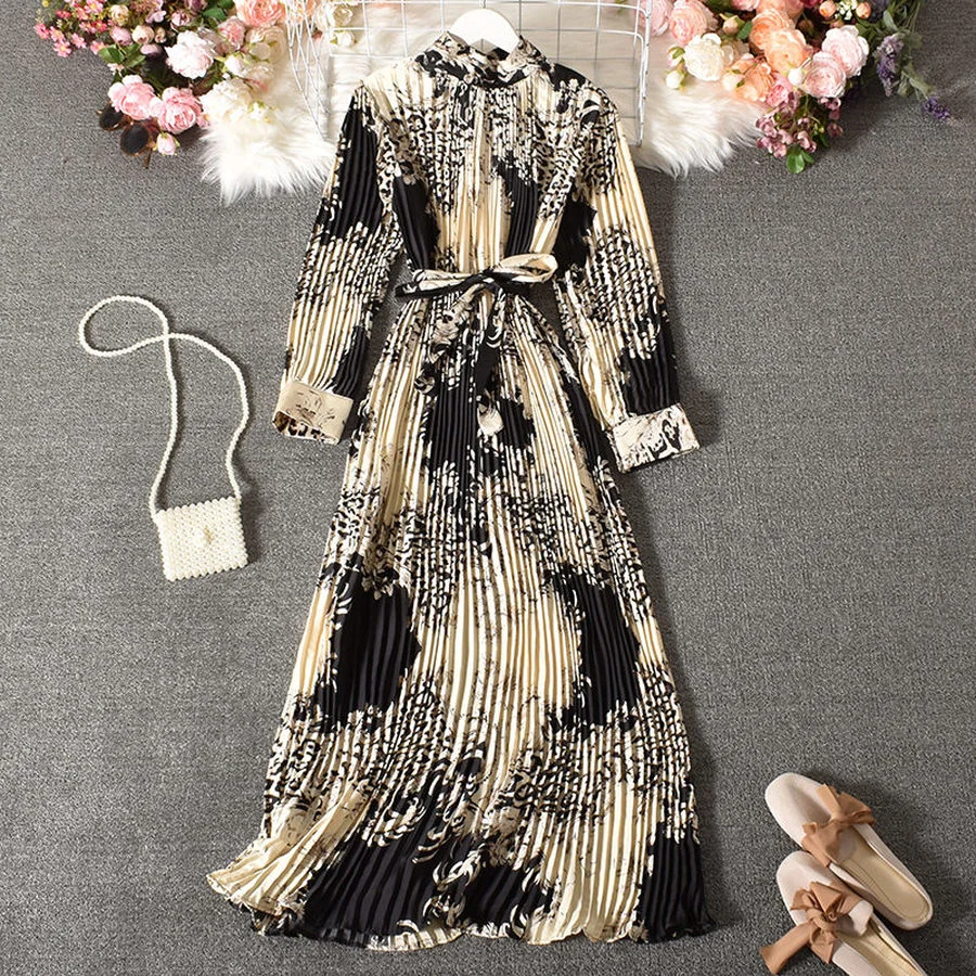 SHEYIJUN Vintage Long Dress Popular Full Sleeve Spring Fall New Loose A-Line Printed Leopard Pleated Women Dress Elegant Robe
SHEYIJUN Vintage Long Dress Popular Full Sleeve Spring Fall New Loose A-Line Printed Leopard Pleated Women Dress Elegant Robe