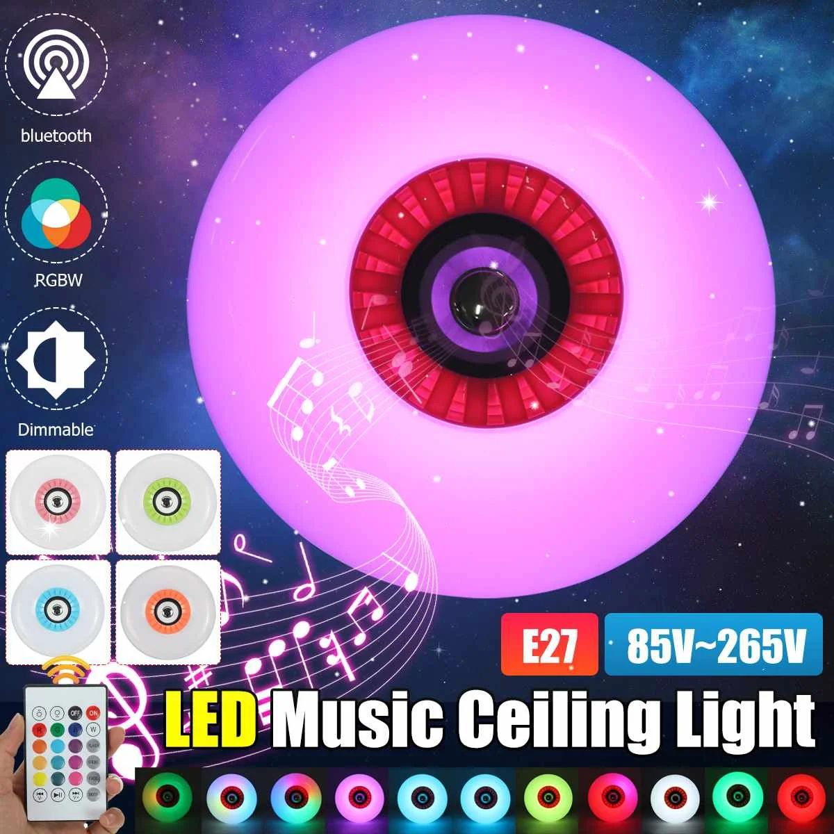 Машинка для стрижки 48 Вт RGB с регулируемой яркостью E27 светодиодный потолочный светильник для дома светильник ing работы при прослушивании му...
Машинка для стрижки 48 Вт RGB с регулируемой яркостью E27 светодиодный потолочный светильник для дома светильник ing работы при прослушивании му...
