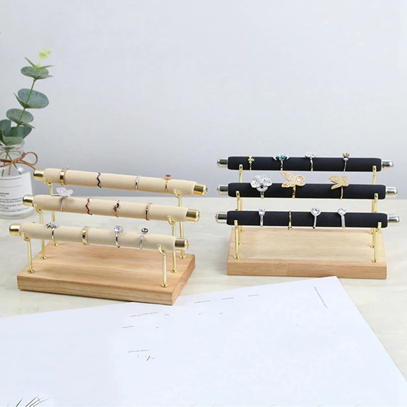 2 Pcs Wooden Jewelry Display Stand Ring Holder T-Bar Display Bracelets Anklets Jewelry Display Stand, Wood Color & Black
2 Pcs Wooden Jewelry Display Stand Ring Holder T-Bar Display Bracelets Anklets Jewelry Display Stand, Wood Color & Black