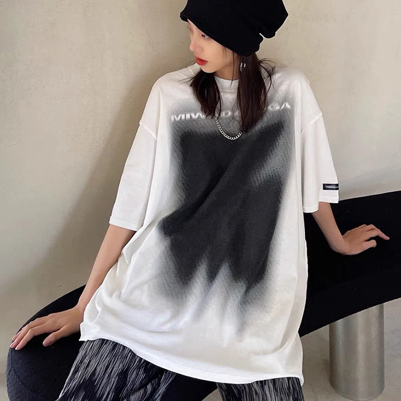Fashion Branded Summer All-match High Street Women Short Sleeve T Shirt Loose 2xl Oversized Punk Simplicity Print White Clothing
Fashion Branded Summer All-match High Street Women Short Sleeve T Shirt Loose 2xl Oversized Punk Simplicity Print White Clothing