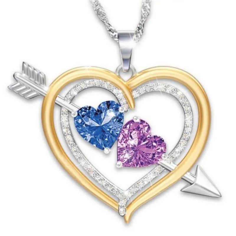 New Fashion Romantic Luxury Two-color Heart-shaped Necklace Women Pendant Valentine's Day Elegant Charm Jewelry Gift Wholesale
New Fashion Romantic Luxury Two-color Heart-shaped Necklace Women Pendant Valentine's Day Elegant Charm Jewelry Gift Wholesale