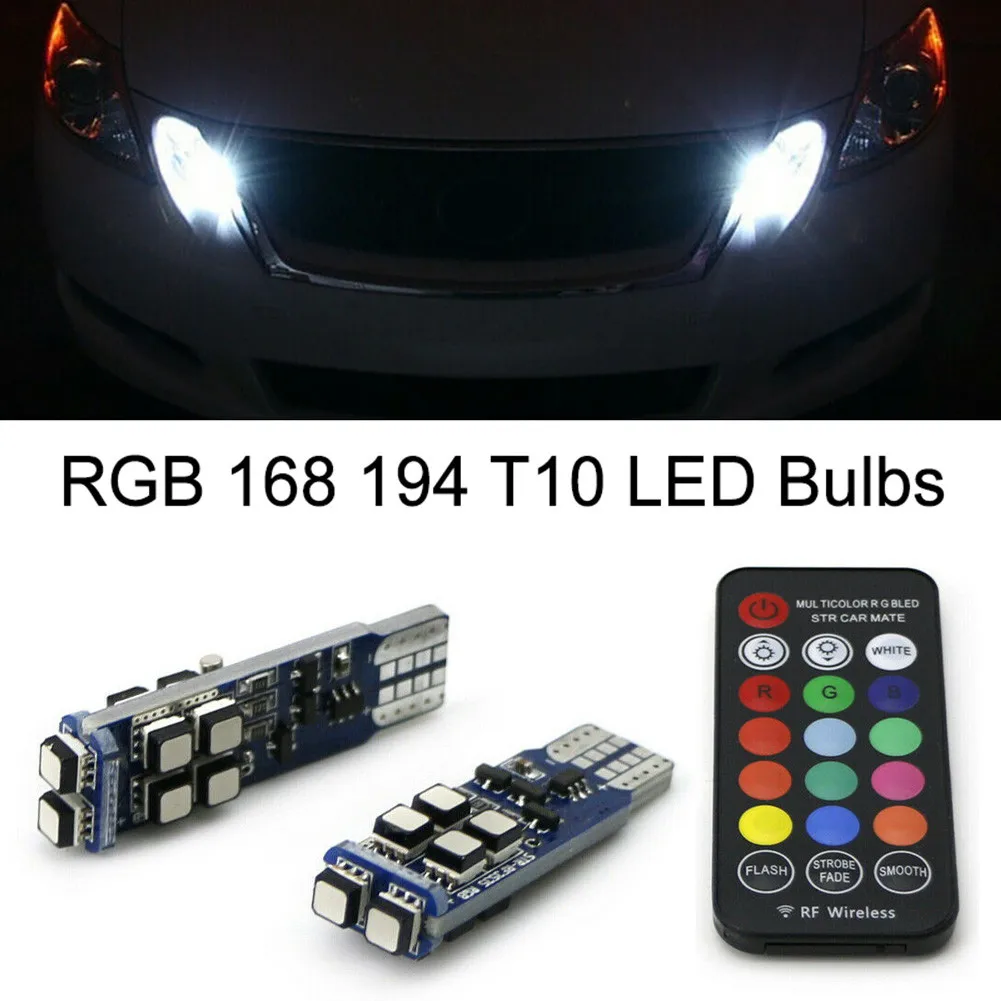 Мульти-Цвет RGB 168 194 T10 светодиодный лампы W/RF пульт дистанционного управления Управление для парковочные фары автомобиля прочный и практичны...
Мульти-Цвет RGB 168 194 T10 светодиодный лампы W/RF пульт дистанционного управления Управление для парковочные фары автомобиля прочный и практичны...