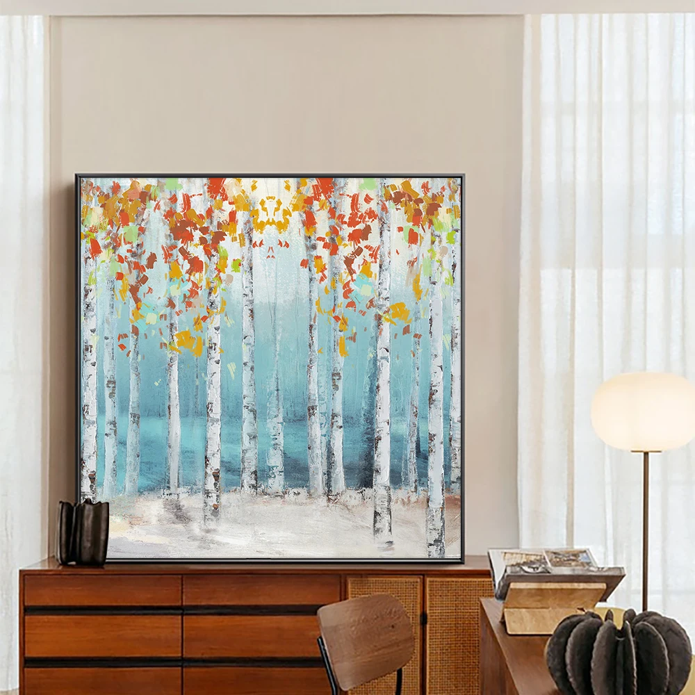 Abstract Handmade Trees Oil Painting On Canvas Beautiful Colorful Tree Painting Modern Landscape Wall Art For Home Decoration
Abstract Handmade Trees Oil Painting On Canvas Beautiful Colorful Tree Painting Modern Landscape Wall Art For Home Decoration