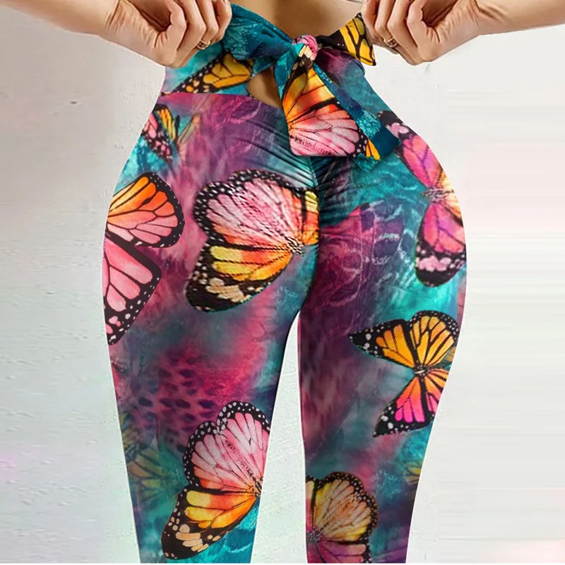 Fashion Butterfly Digital Printed Fitness Leggings High Waist With Bow-Knot Stretch Women Long Pants Jogger Sportswear Wholesale
Fashion Butterfly Digital Printed Fitness Leggings High Waist With Bow-Knot Stretch Women Long Pants Jogger Sportswear Wholesale