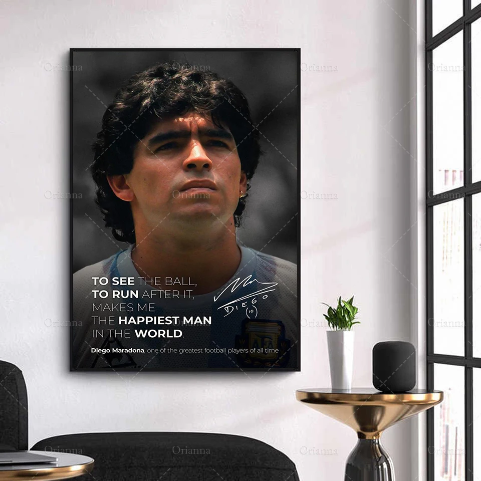 Bedroom Decoration Canvas Painting Posters Diego Maradona Motivational Prints Wall Art Home Decor Art Motivational Quote Frame
Bedroom Decoration Canvas Painting Posters Diego Maradona Motivational Prints Wall Art Home Decor Art Motivational Quote Frame