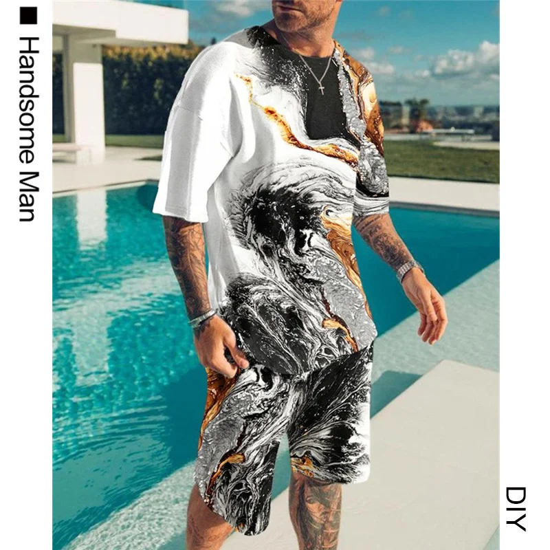 2021 Fashion New Men's 3D T-shirt Sets 3D Printing Trend Clothes Men Tracksuit Outdoor Casual Short Sleeve Shorts 2-piece Set
2021 Fashion New Men's 3D T-shirt Sets 3D Printing Trend Clothes Men Tracksuit Outdoor Casual Short Sleeve Shorts 2-piece Set