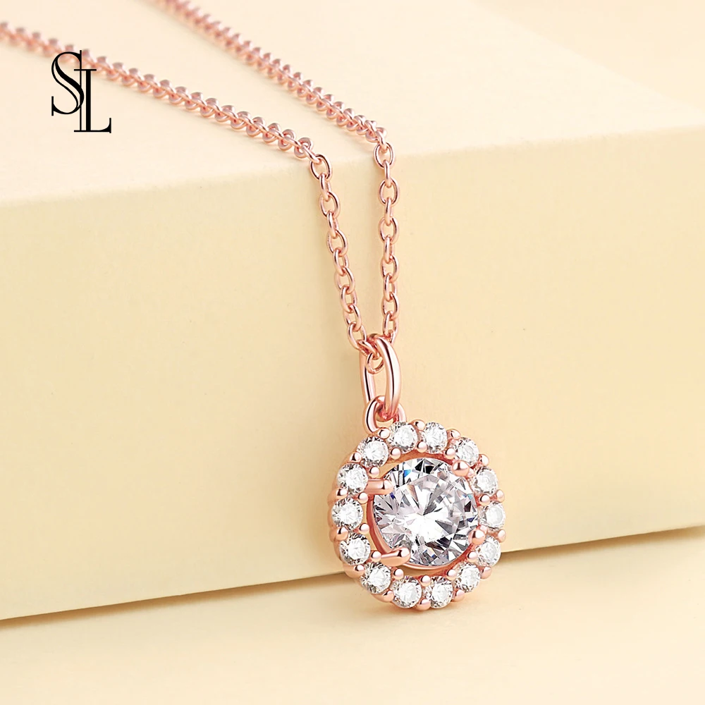 SL 2020 New Halo Necklace Jewelry S925 Silver White Zirconia CZ Fine Jewellry For Women Party Gift
SL 2020 New Halo Necklace Jewelry S925 Silver White Zirconia CZ Fine Jewellry For Women Party Gift