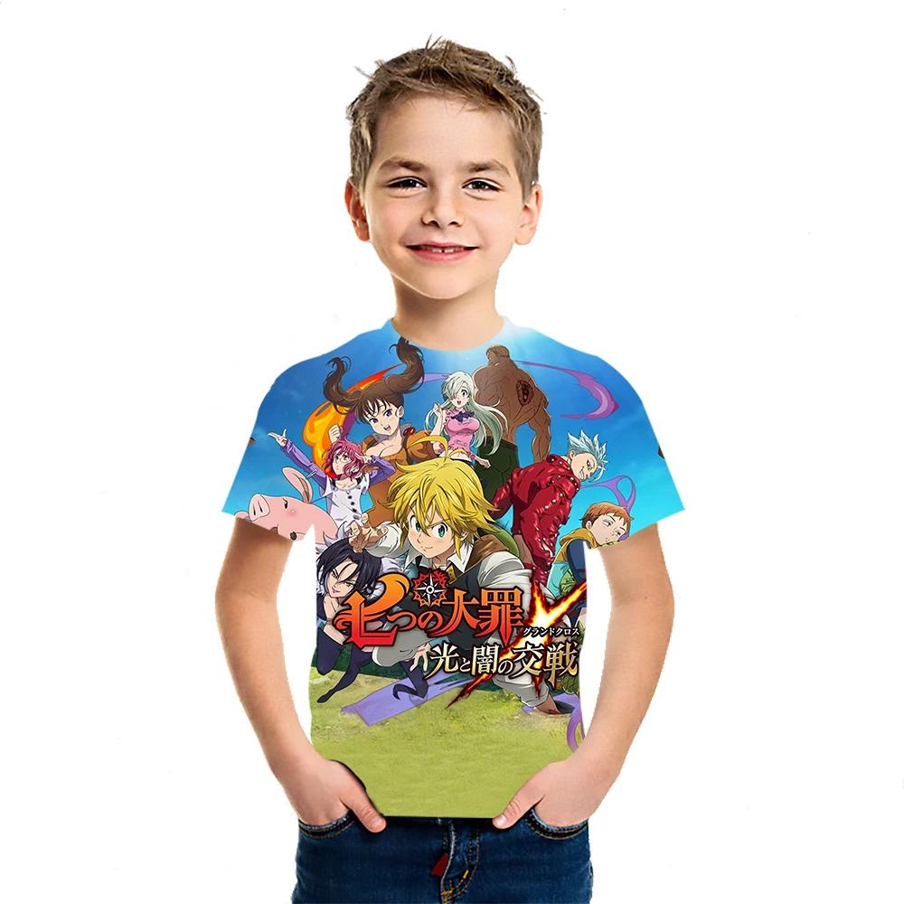 Seven Dead Sins Children's Fashion Brand Short Sleeve Loose Casual 3D Printed Top Boys Girls Korean Cotton Half Sleeve Hip Hop
Seven Dead Sins Children's Fashion Brand Short Sleeve Loose Casual 3D Printed Top Boys Girls Korean Cotton Half Sleeve Hip Hop