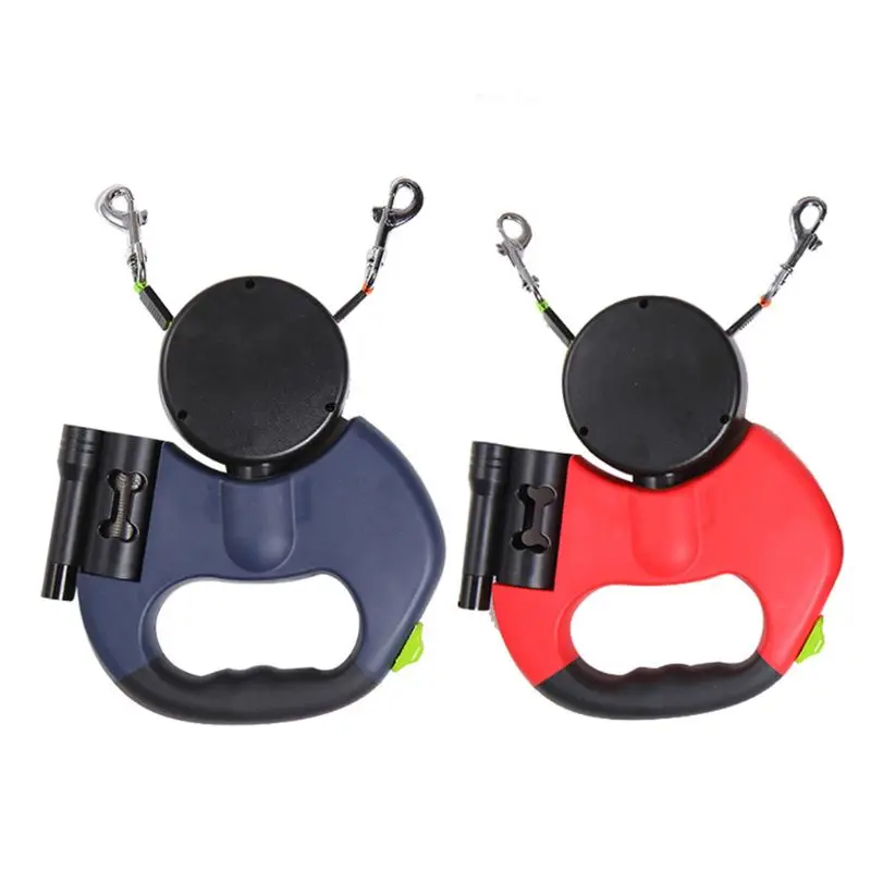 Double Head Dog Leash Automatic Retractable Puppy Traction Rope with LED Light
Double Head Dog Leash Automatic Retractable Puppy Traction Rope with LED Light