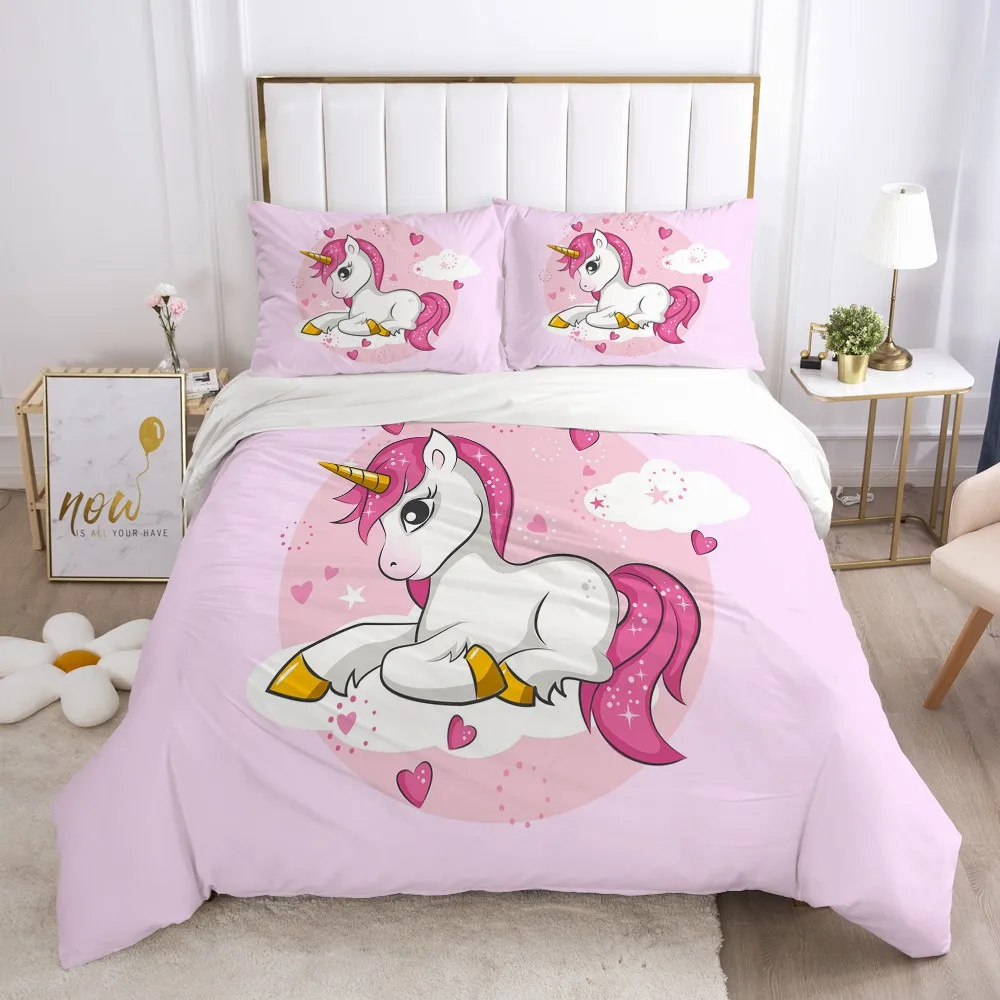 New Pink Background Unicorn Down Bedding Set Children's Cartoon Bedding Set Down Bedding Set Pillowcase Home Textile Set
New Pink Background Unicorn Down Bedding Set Children's Cartoon Bedding Set Down Bedding Set Pillowcase Home Textile Set