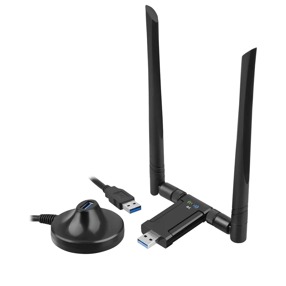 Network Card RTL8812BU AC USB 3.0 2.4G/5.8G Dual-band 1200Mbps Wifi Dongle Adapter Wireless Network Card for Laptop Desktop
Network Card RTL8812BU AC USB 3.0 2.4G/5.8G Dual-band 1200Mbps Wifi Dongle Adapter Wireless Network Card for Laptop Desktop