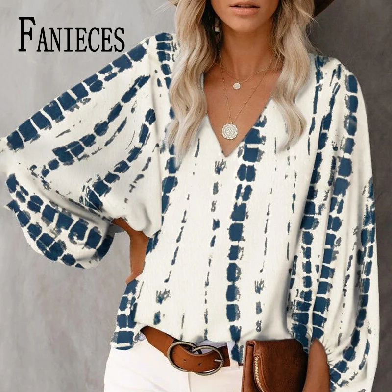 Блузка FANIECES женская с принтом в стиле бохо, Свободный Повседневный пуловер с длинным рукавом-фонариком и V-образным вырезом, праздничная руб...
Блузка FANIECES женская с принтом в стиле бохо, Свободный Повседневный пуловер с длинным рукавом-фонариком и V-образным вырезом, праздничная руб...