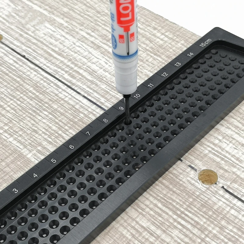 Woodworking Ruler Aluminum Alloy T-shaped Hole Positioning Scriber Marking Gauge
Woodworking Ruler Aluminum Alloy T-shaped Hole Positioning Scriber Marking Gauge