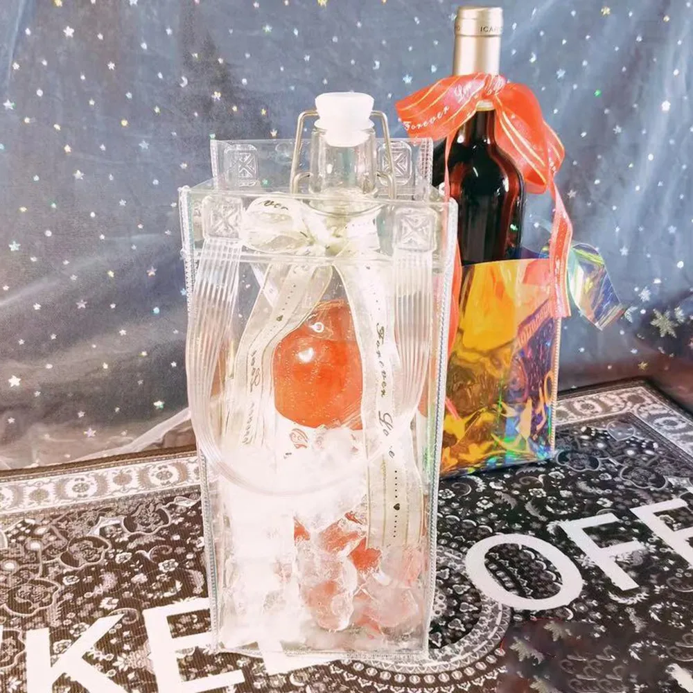 5pcs Pvc Wine Bottle Freezer Bag Beer Champagne Red Wine Cooler Bag Transparent Leak Proof Ice Wine Bag Portable Ice-Cold Tools
5pcs Pvc Wine Bottle Freezer Bag Beer Champagne Red Wine Cooler Bag Transparent Leak Proof Ice Wine Bag Portable Ice-Cold Tools