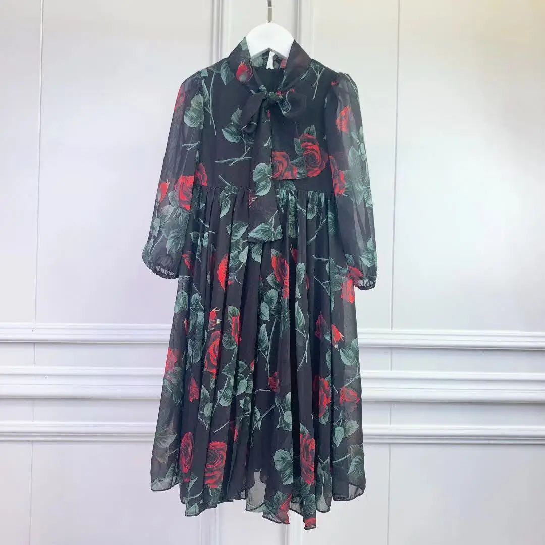 2021 High Quality New Autumn Rose Printed Chiffon Bow collar Half Sleeve Girls Dress 4 6 8 10 12 14Years.
2021 High Quality New Autumn Rose Printed Chiffon Bow collar Half Sleeve Girls Dress 4 6 8 10 12 14Years.