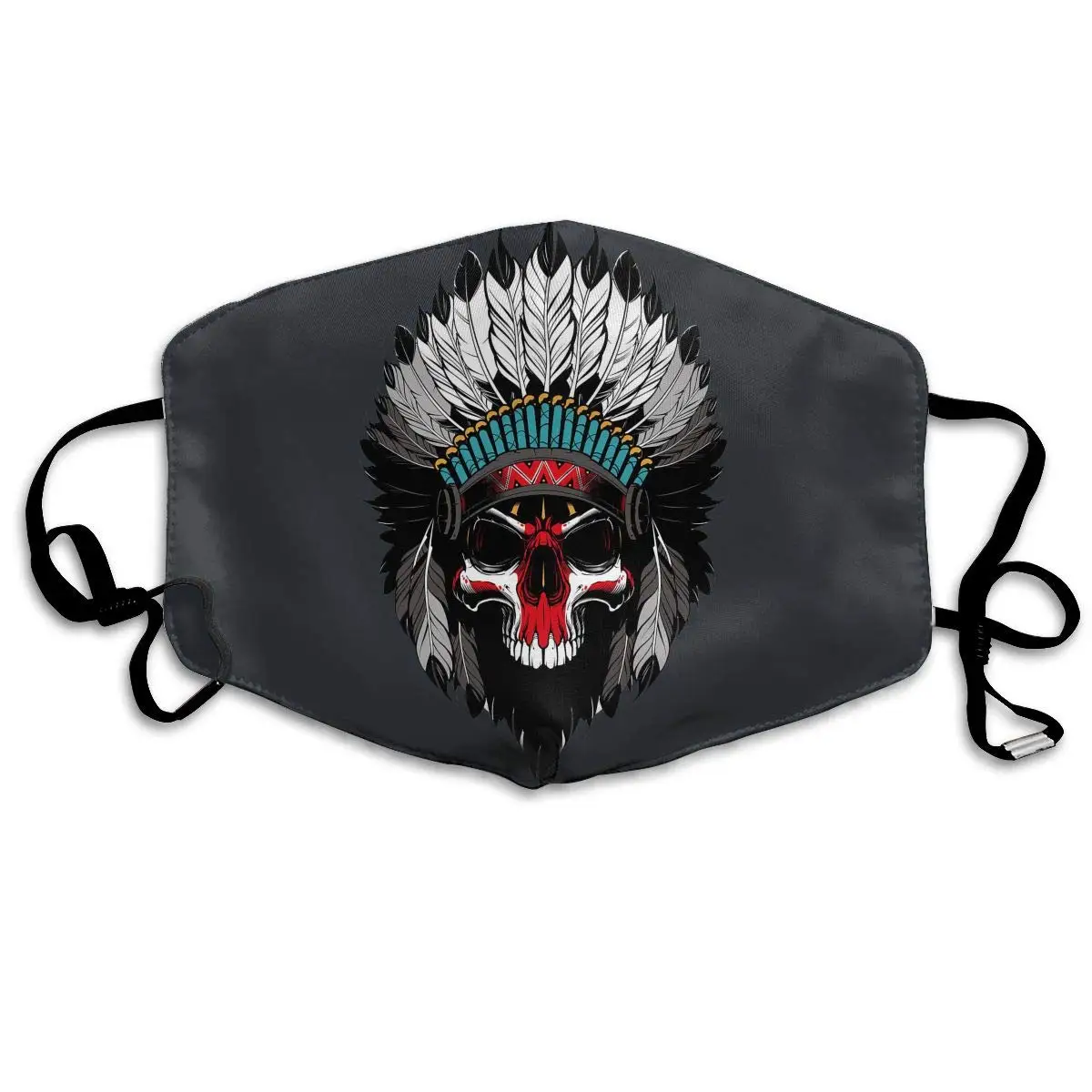 

Custom Dustproof Mouth Mask Indian Skull Reusable Outdoor Unisex Face Mask with Adjustable Earloops