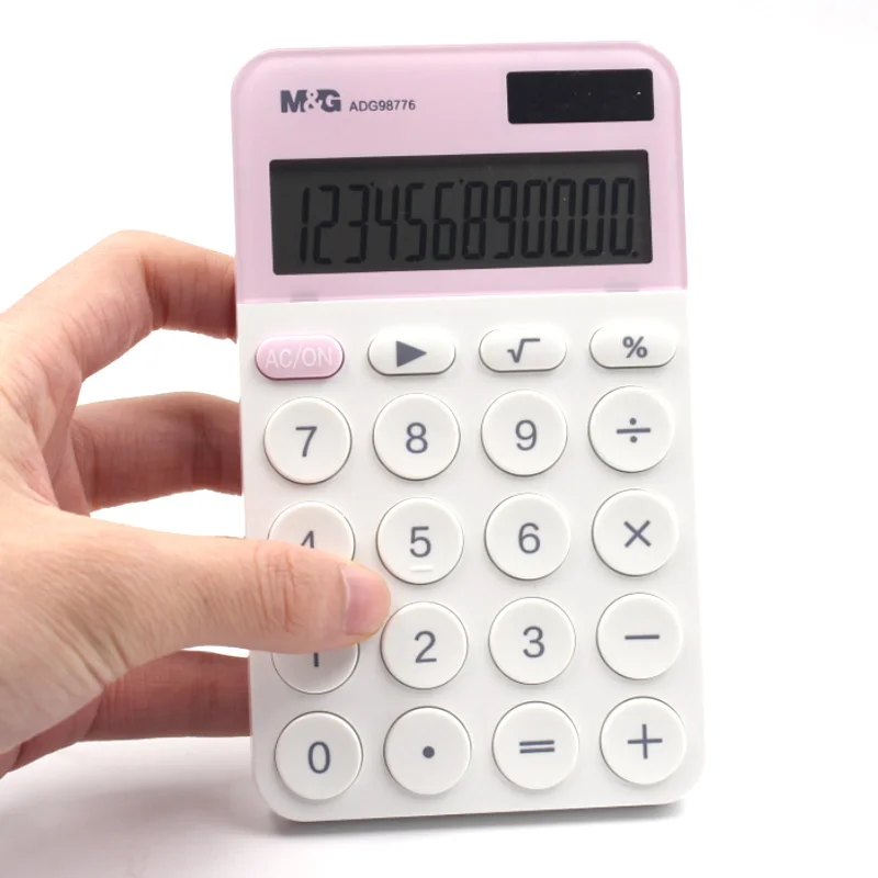 

M&G Modern Thin 12-digit Calculator Dual Power Cute Small Solar Calculators 4 Colors Caculator Scientic Calculater