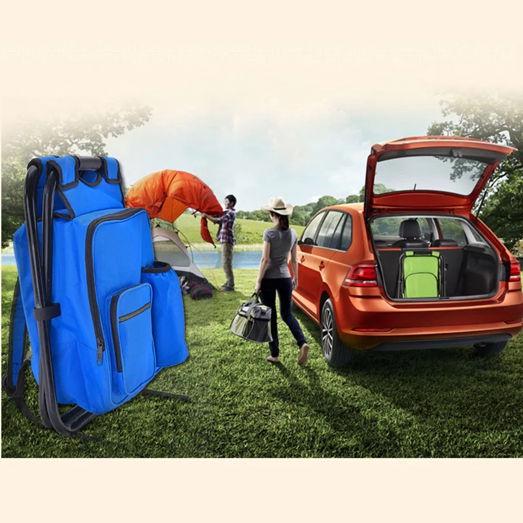 Folding Fishing Chair Backpack With Ice Bag High Load Bearing Outdoor Camping Chair Portable Seat for Travel Picnic Beach 
Folding Fishing Chair Backpack With Ice Bag High Load Bearing Outdoor Camping Chair Portable Seat for Travel Picnic Beach